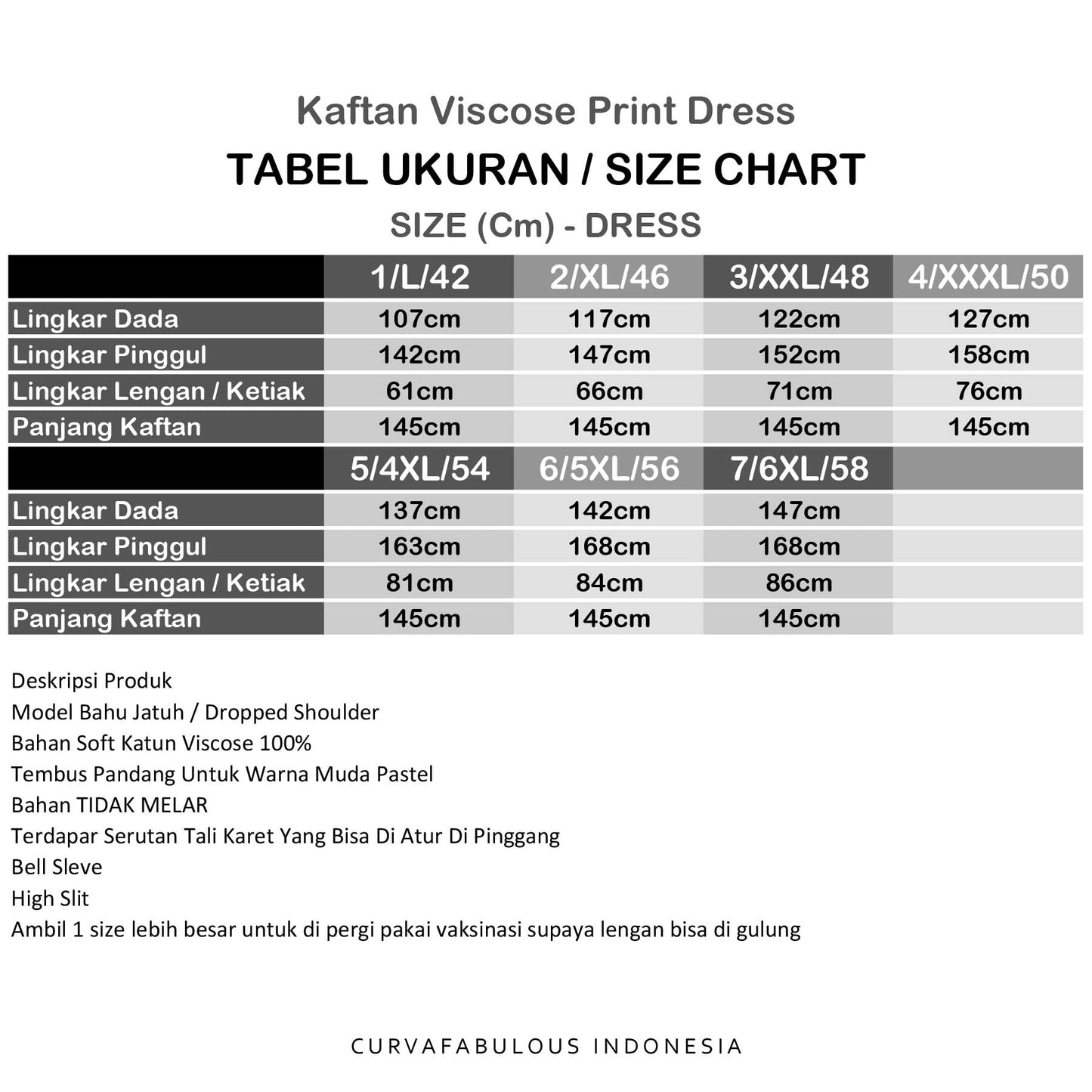 Kaftan Viscose Print Dress