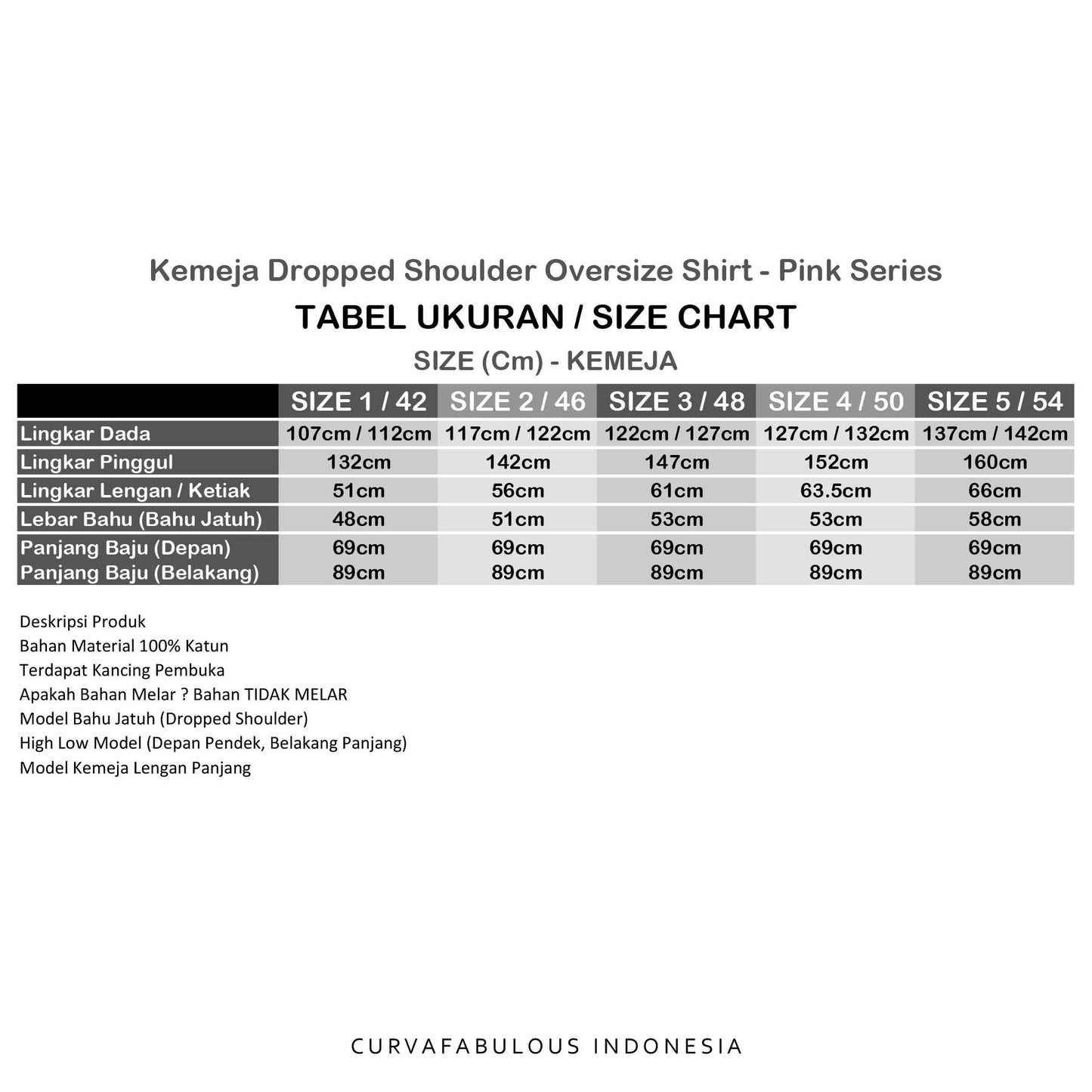 Kemeja Dropped Shoulder Oversize Shirt - HOT PINK - AS IS