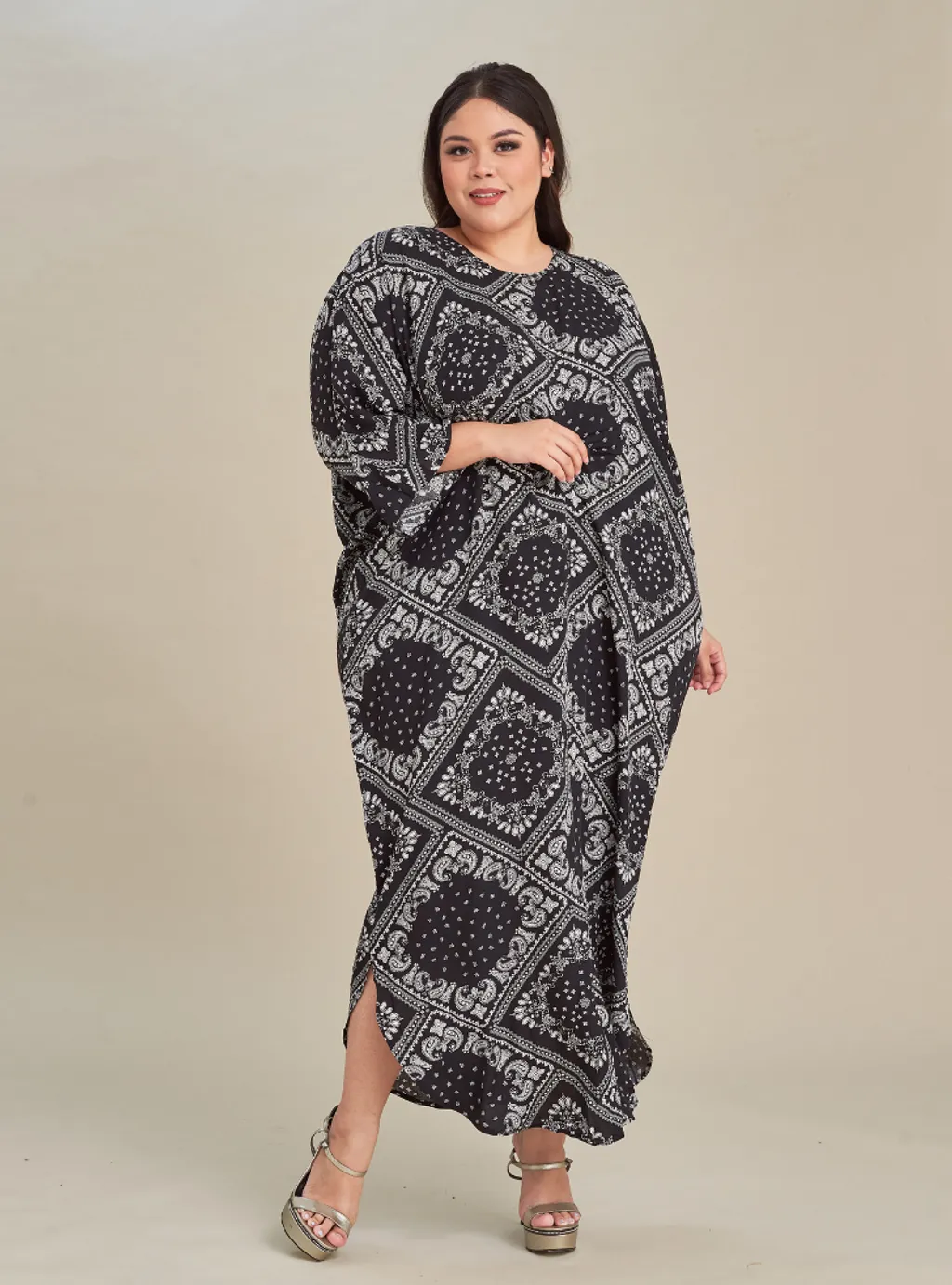 Curva Fabulous - Kaftan Viscose Print Dress - CURVA FABULOUS INDONESIA - Dresses