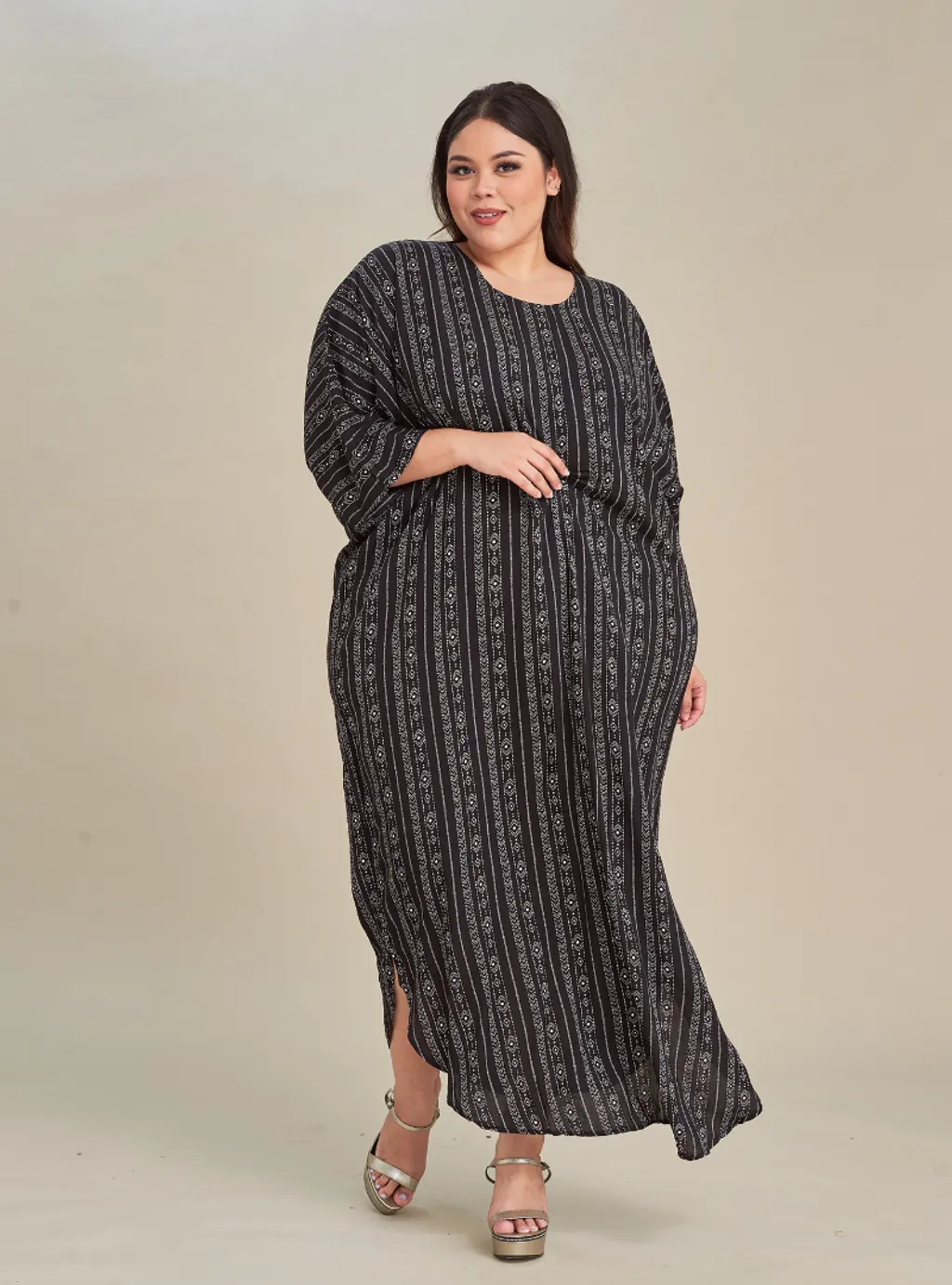 Curva Fabulous - Kaftan Viscose Print Dress - CURVA FABULOUS INDONESIA - Dresses