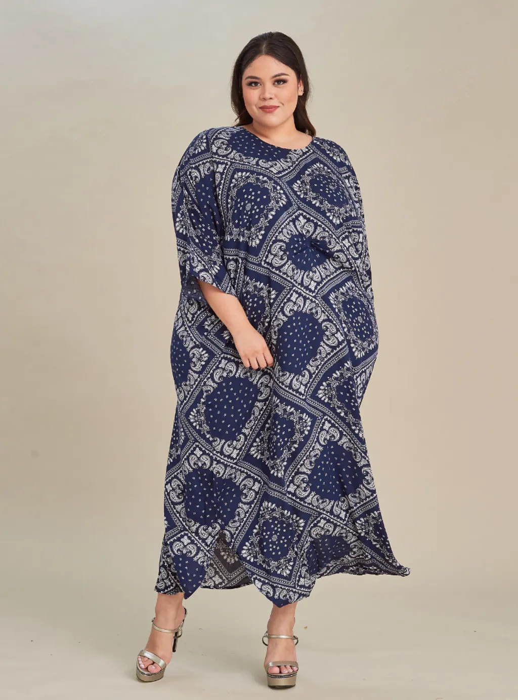 Curva Fabulous - Kaftan Viscose Print Dress - CURVA FABULOUS INDONESIA - Dresses