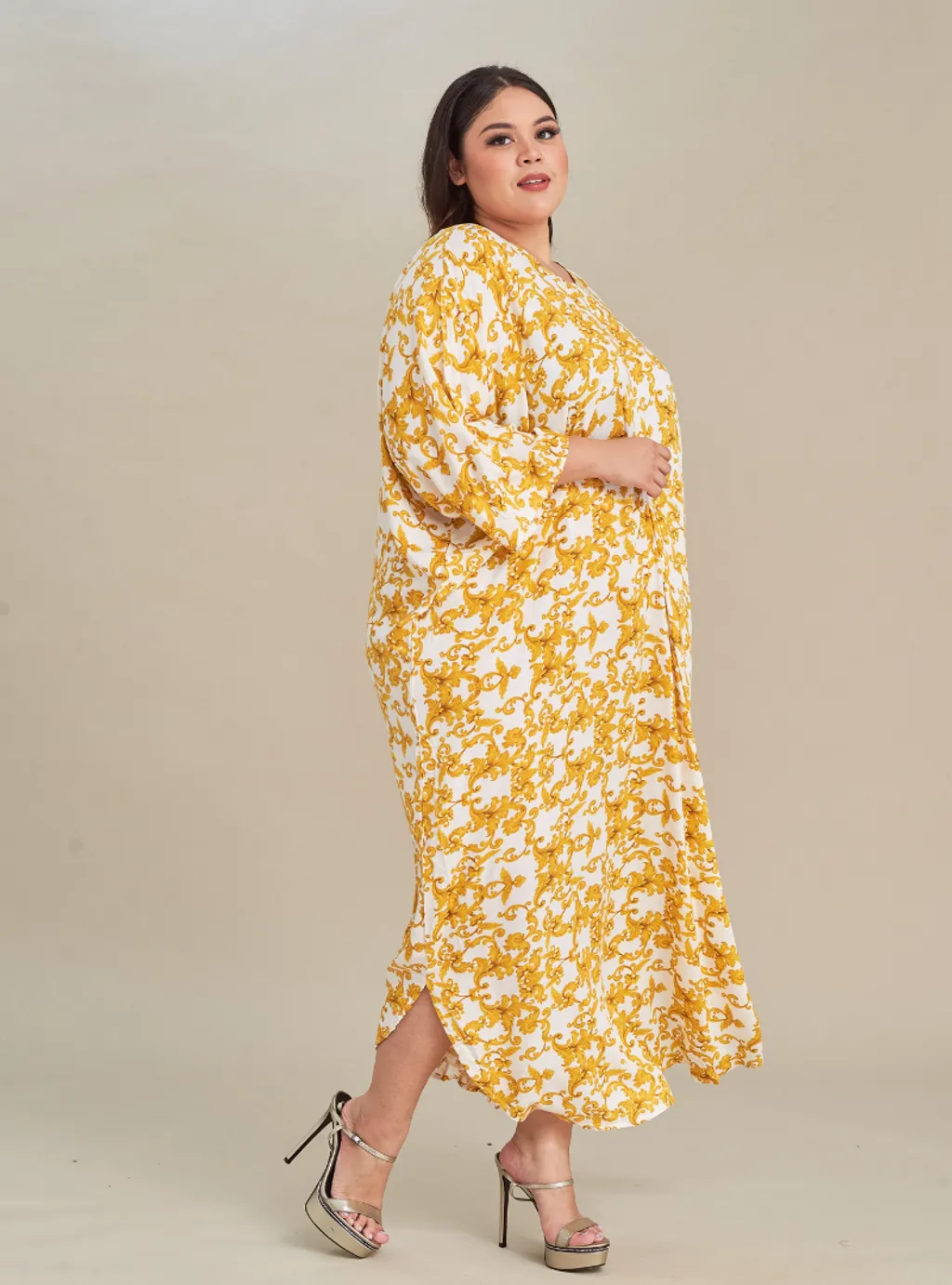 Curva Fabulous - Kaftan Viscose Print Dress - CURVA FABULOUS INDONESIA - Dresses