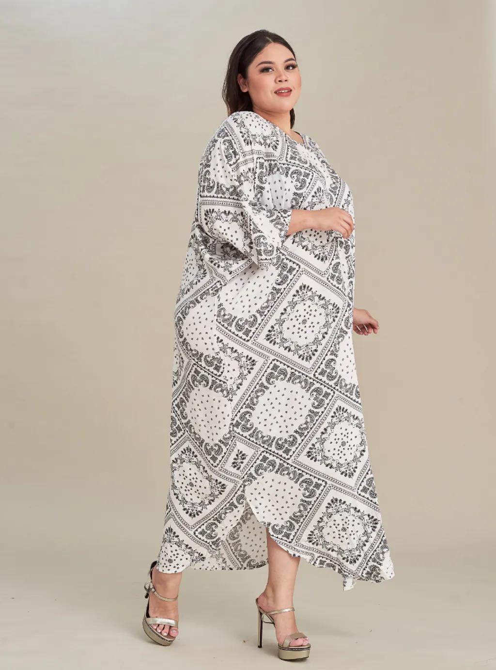 Curva Fabulous - Kaftan Viscose Print Dress - CURVA FABULOUS INDONESIA - Dresses