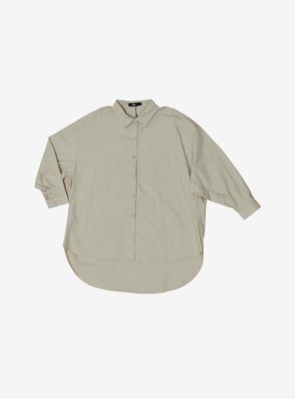 Curva Fabulous - Kemeja Dropped Shoulder Oversize Shirt - Nude Series - Earth Tone - CURVA FABULOUS INDONESIA - Shirts & Tops