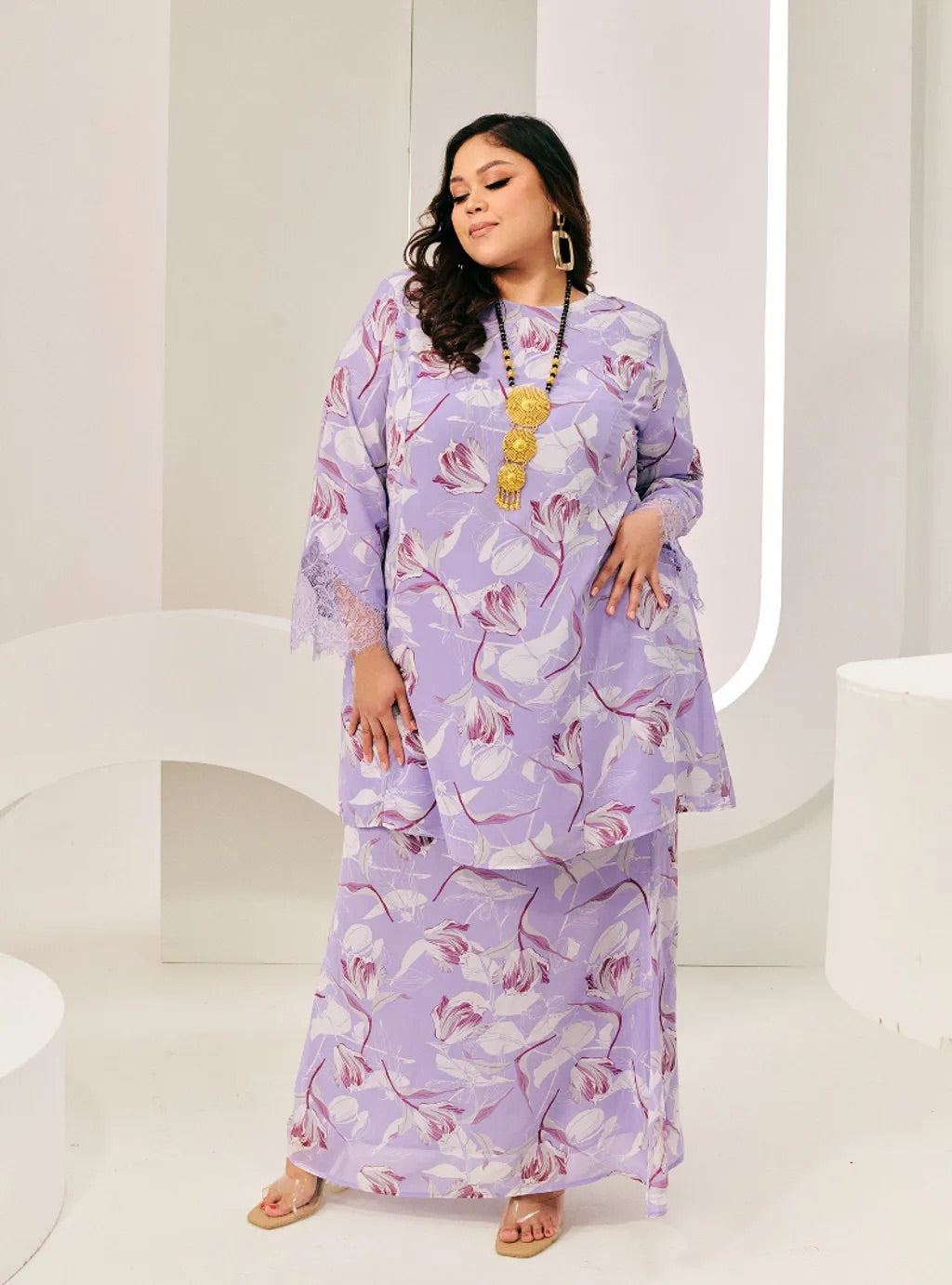 Tun Rokiah Printed Kurung Pahang