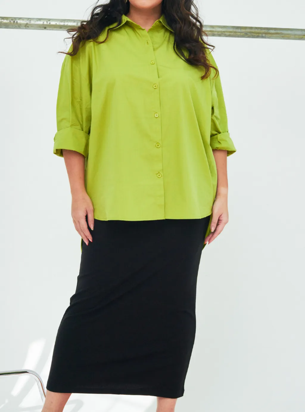 Kemeja Dropped Shoulder Oversize Shirt - Neon Palette