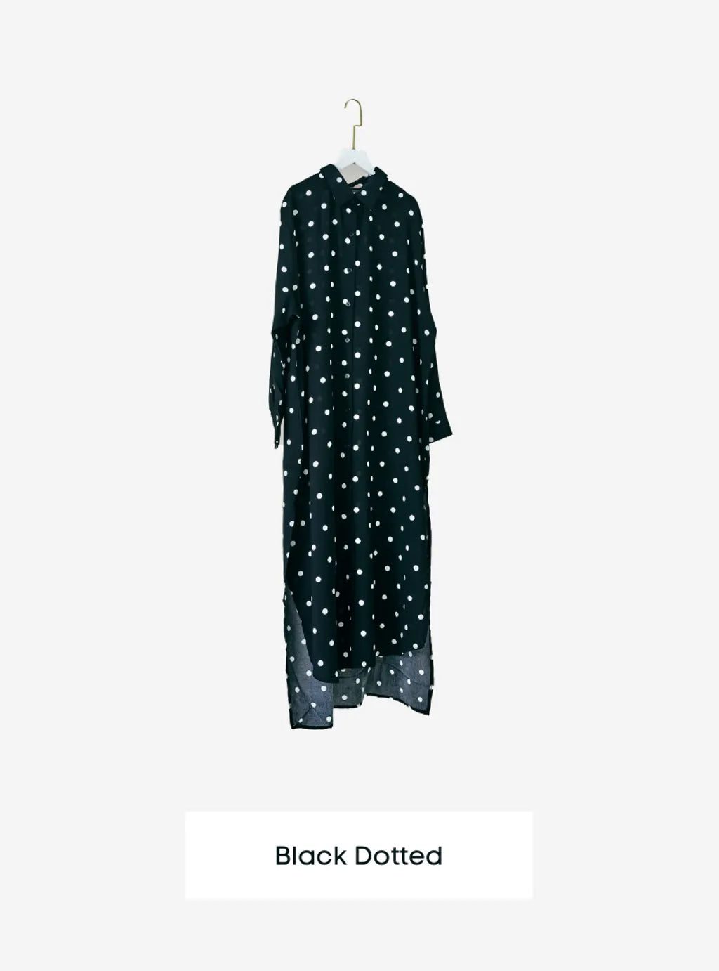 Longline Printed Shirt Dress - The Dotted Series