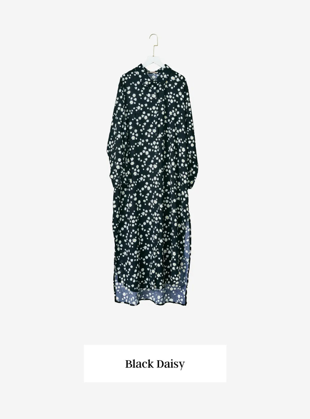 Longline Printed Shirt Dress - The Flower Series
