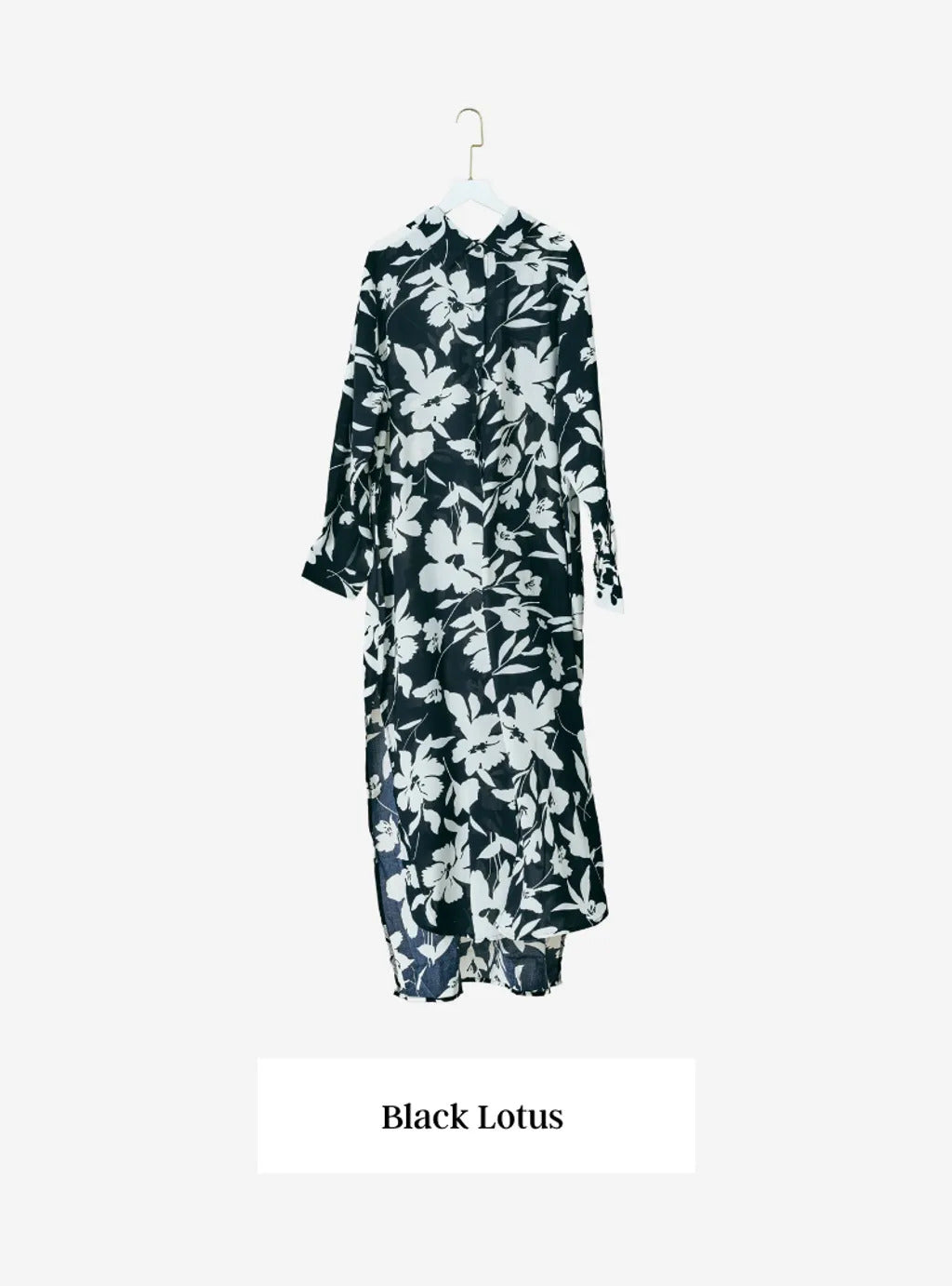 Longline Printed Shirt Dress - The Flower Series