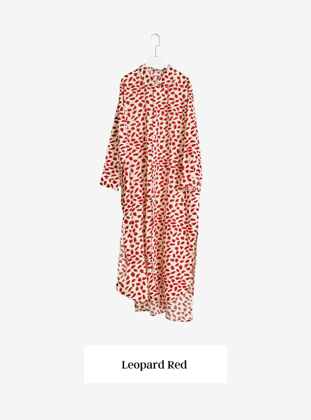 Longline Printed Shirt Dress - The Flower Series