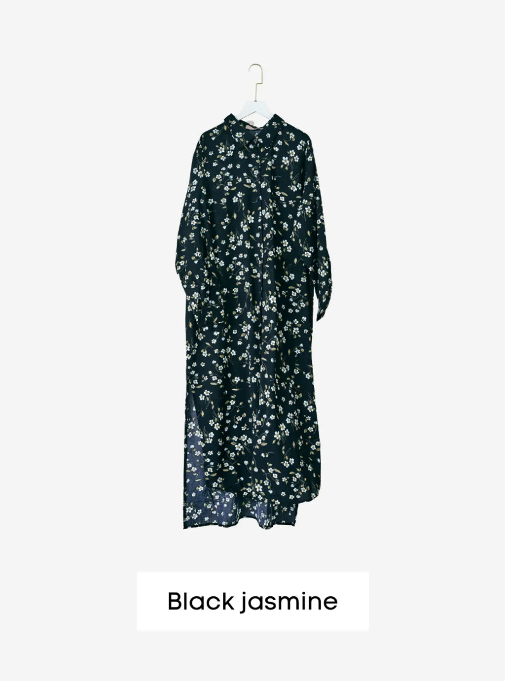 Longline Printed Shirt Dress - The Garden Series