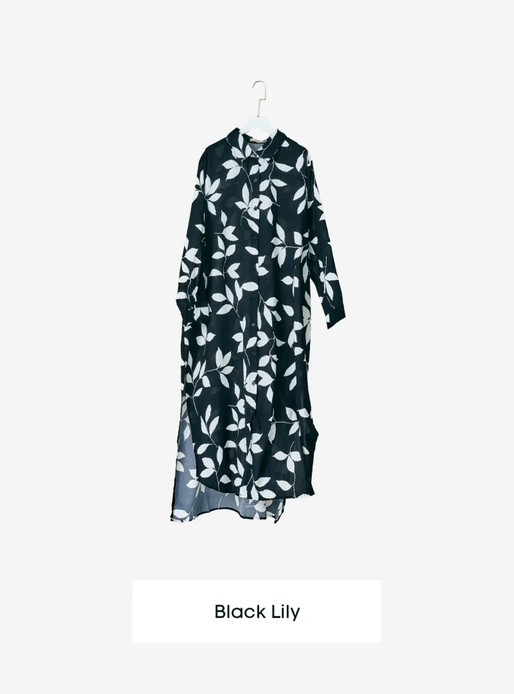 Longline Printed Shirt Dress - The Garden Series