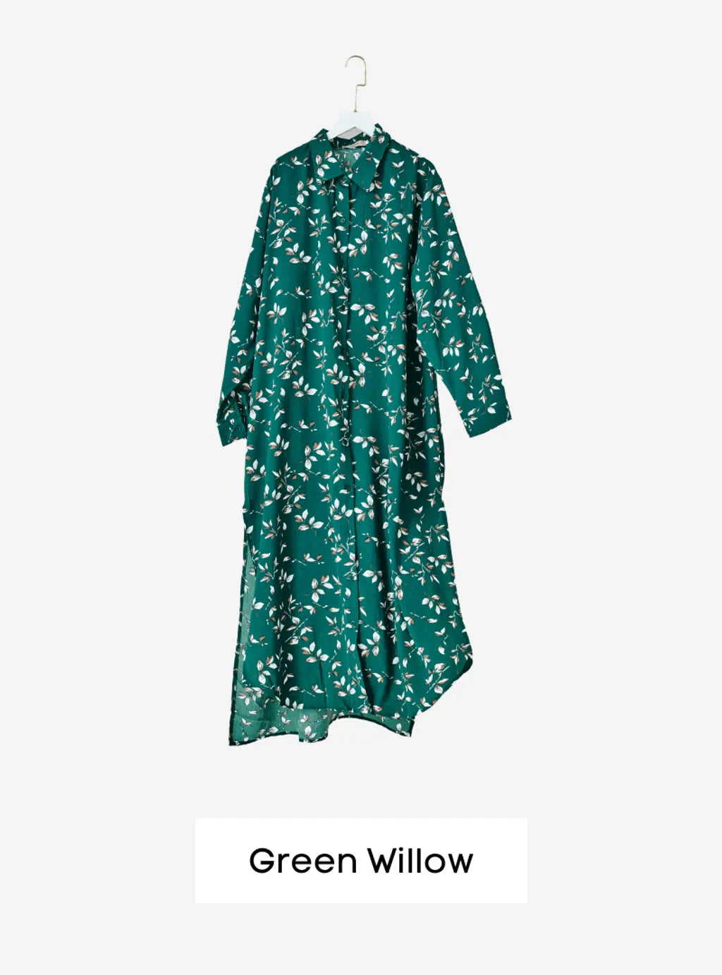 Longline Printed Shirt Dress - The Garden Series