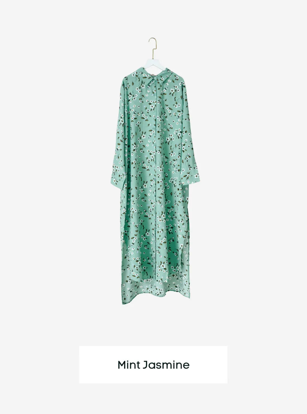 Longline Printed Shirt Dress - The Garden Series
