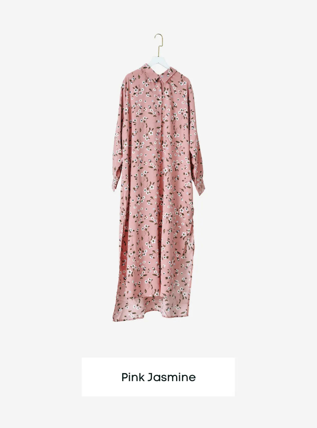 Longline Printed Shirt Dress - The Garden Series