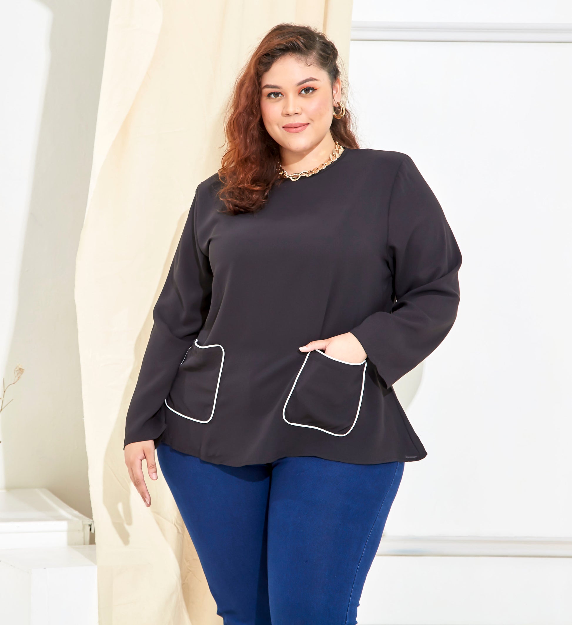 Curva Fabulous - Ms Selena Biker'S Top - CURVA FABULOUS INDONESIA - Shirts & Tops