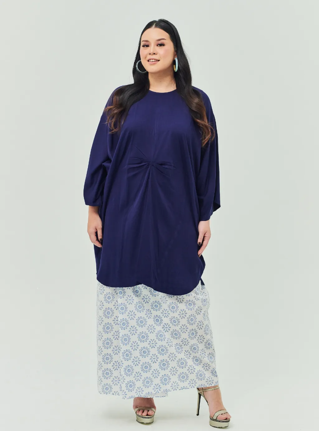 Tun Bedah Kaftan X Front Fold Songket Skirt - Selesa Lebaran