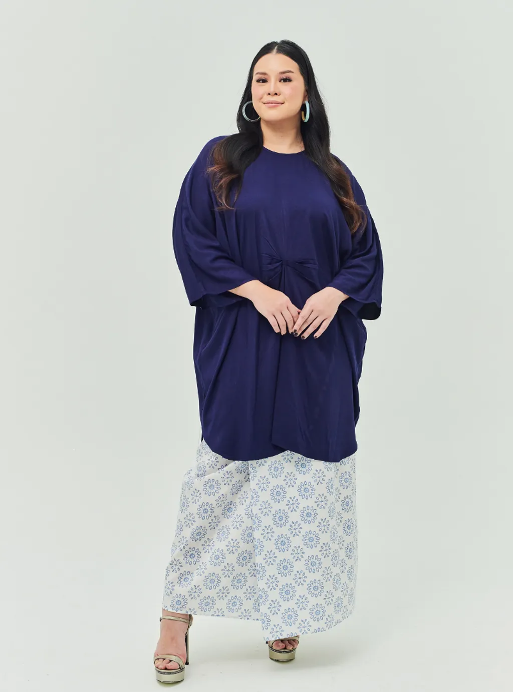 Tun Bedah Kaftan X Front Fold Songket Skirt - Selesa Lebaran