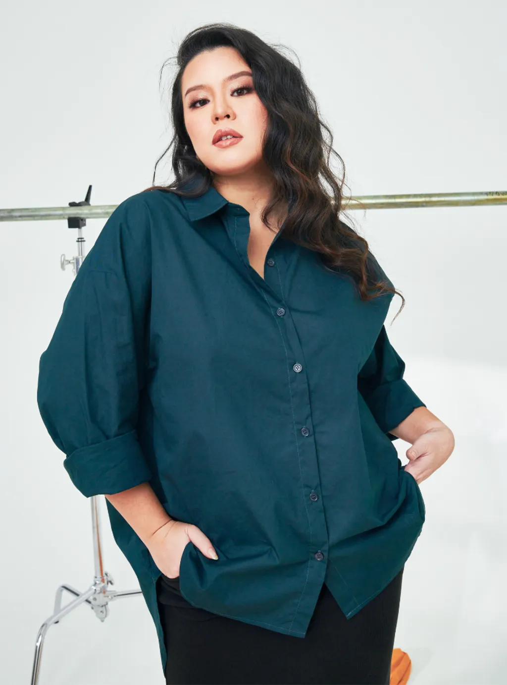 Kemeja Dropped Shoulder Oversize Shirt - Neon Palette