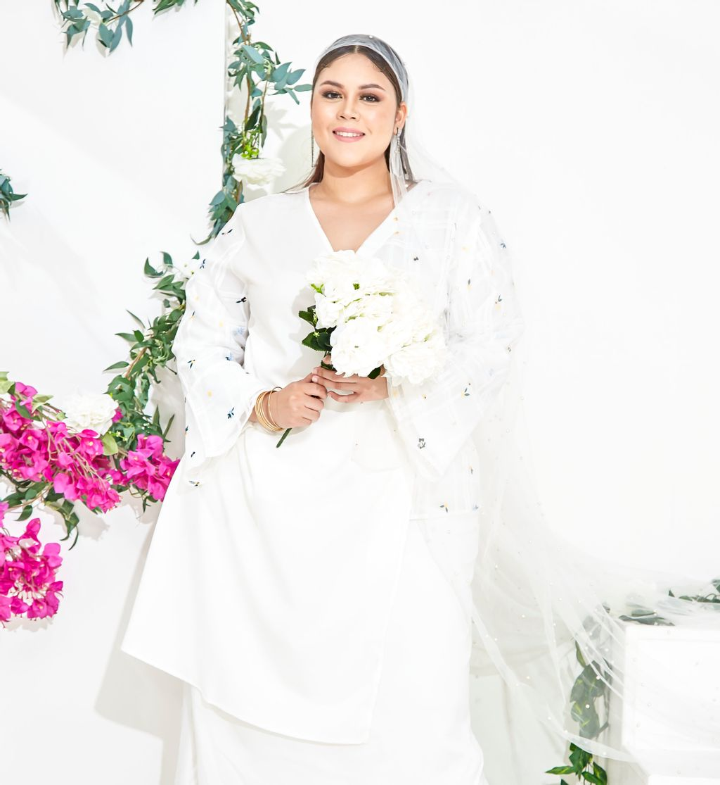 Curva Fabulous - Nelisa Organdy Wrap Kurung Set - CURVA FABULOUS INDONESIA - Outfit Sets