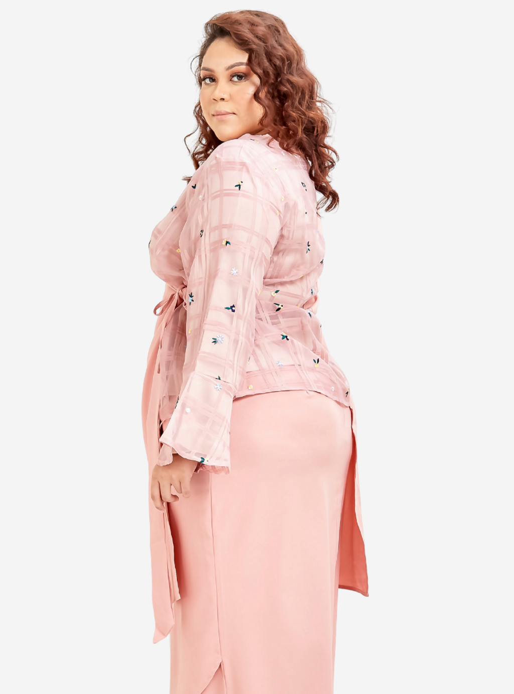 Curva Fabulous - Nelisa Organdy Wrap Kurung Set - CURVA FABULOUS INDONESIA - Outfit Sets