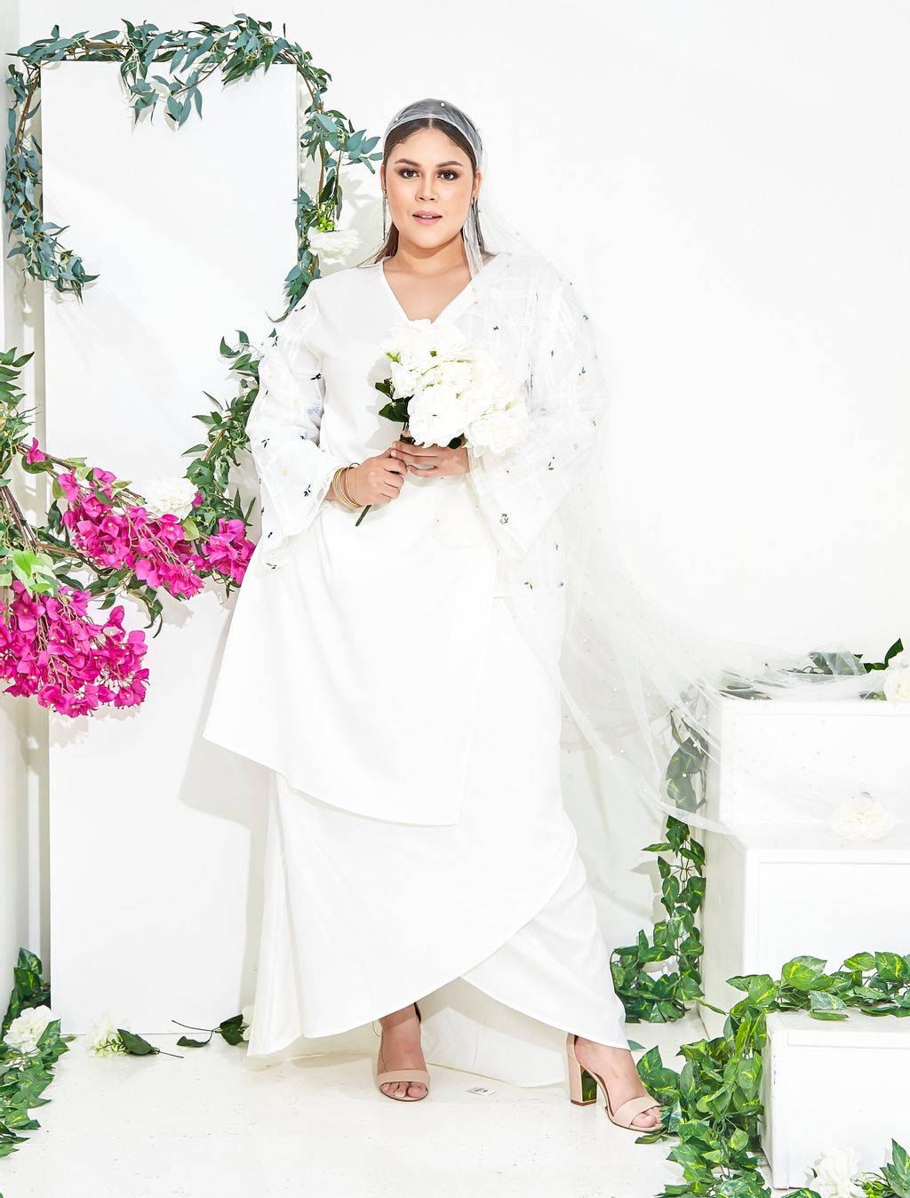 Curva Fabulous - Nelisa Organdy Wrap Kurung Set - CURVA FABULOUS INDONESIA - Outfit Sets