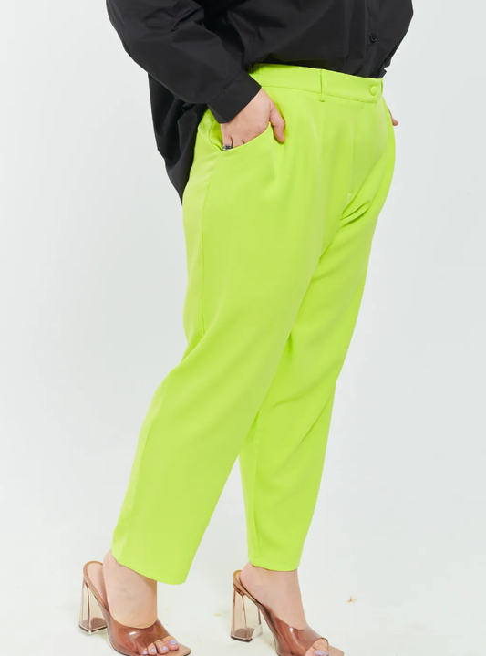 Skinny Tuxedo Pants - Green Palette