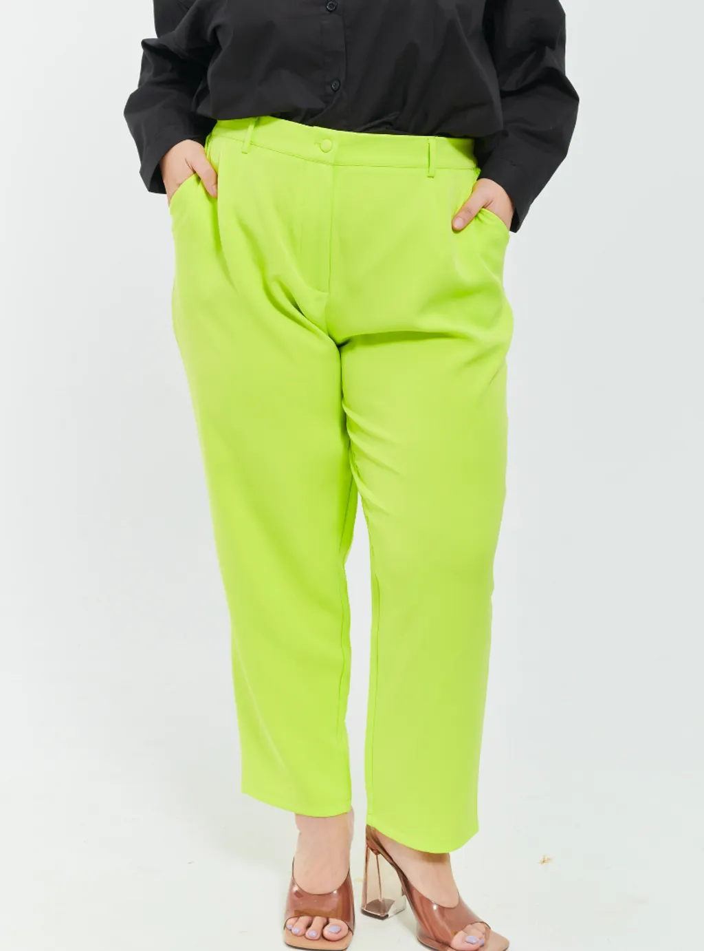 Skinny Tuxedo Pants - Green Palette