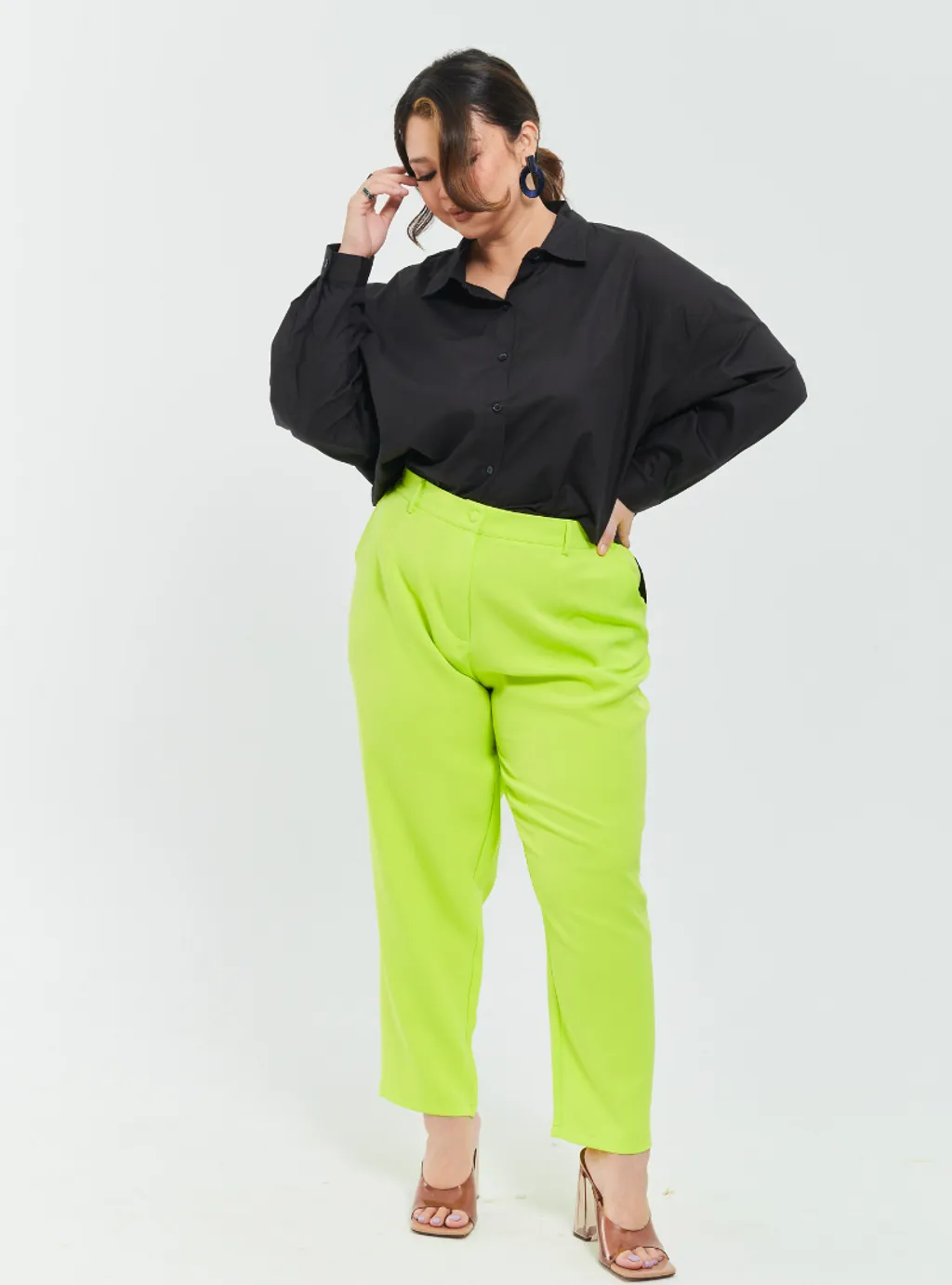Skinny Tuxedo Pants - Green Palette