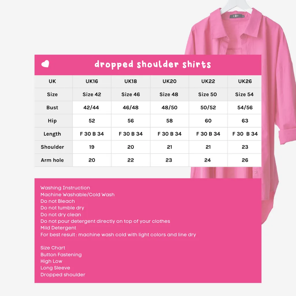 Kemeja Dropped Shoulder Oversize Shirt - Neon Palette