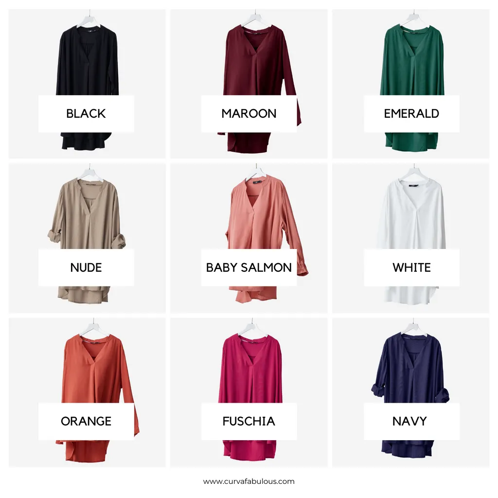 Kemeja Mandarin Collar Shirt - NEW