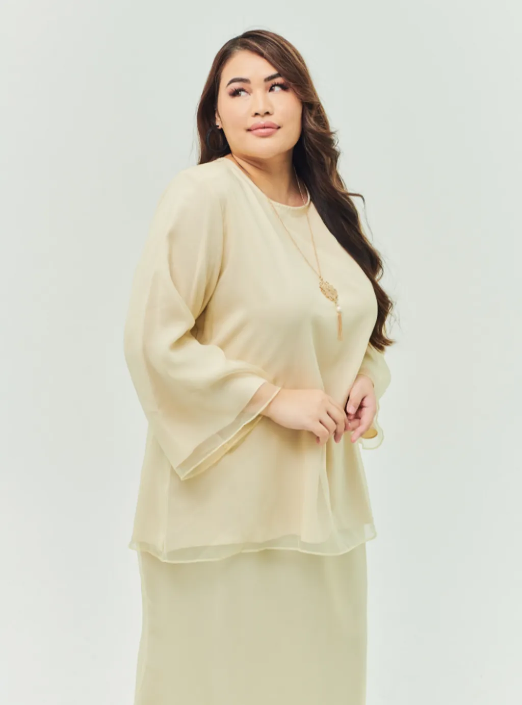 Setelan Tun Aminah Organza Basic Kurung