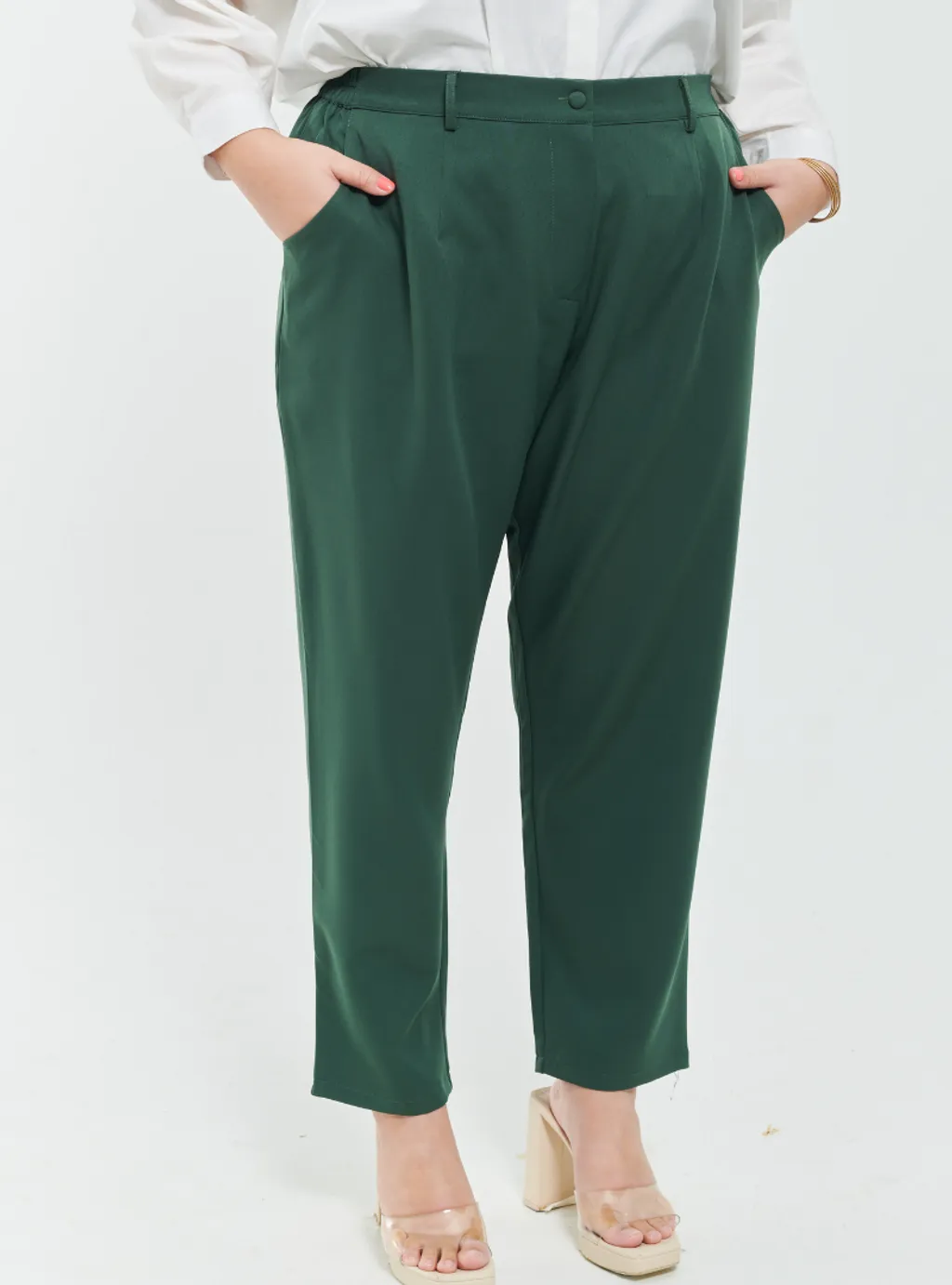Skinny Tuxedo Pants - Green Palette
