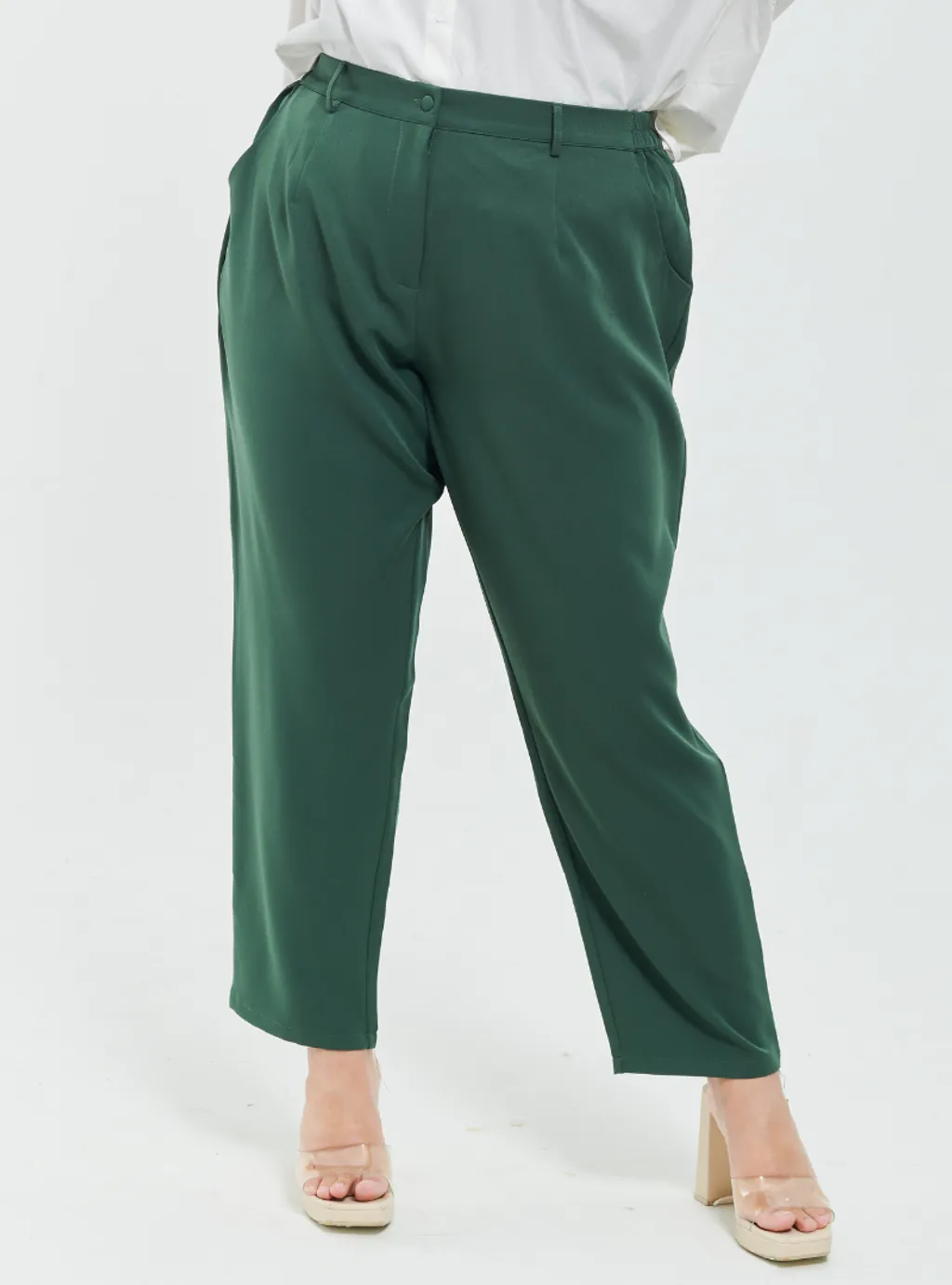 Skinny Tuxedo Pants - Green Palette