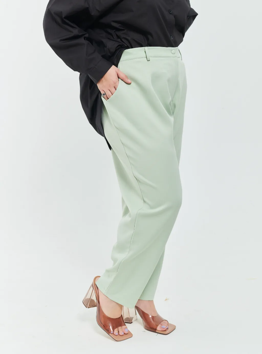 Skinny Tuxedo Pants - Green Palette