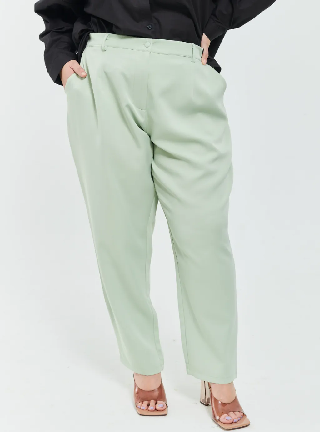 Skinny Tuxedo Pants - Green Palette