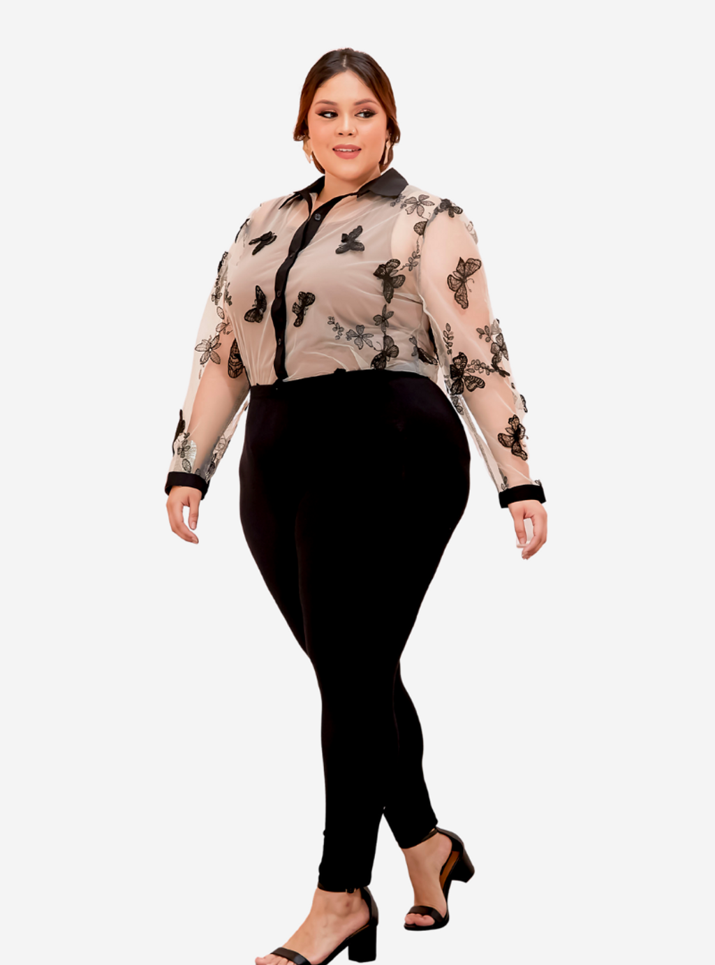 Curva Fabulous - Plus Size Ashley 3D Butterfly Shirt - CURVA FABULOUS INDONESIA - Shirts & Tops