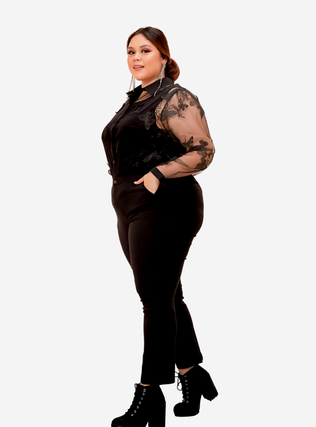 Curva Fabulous - Plus Size Ashley 3D Butterfly Shirt - CURVA FABULOUS INDONESIA - Shirts & Tops