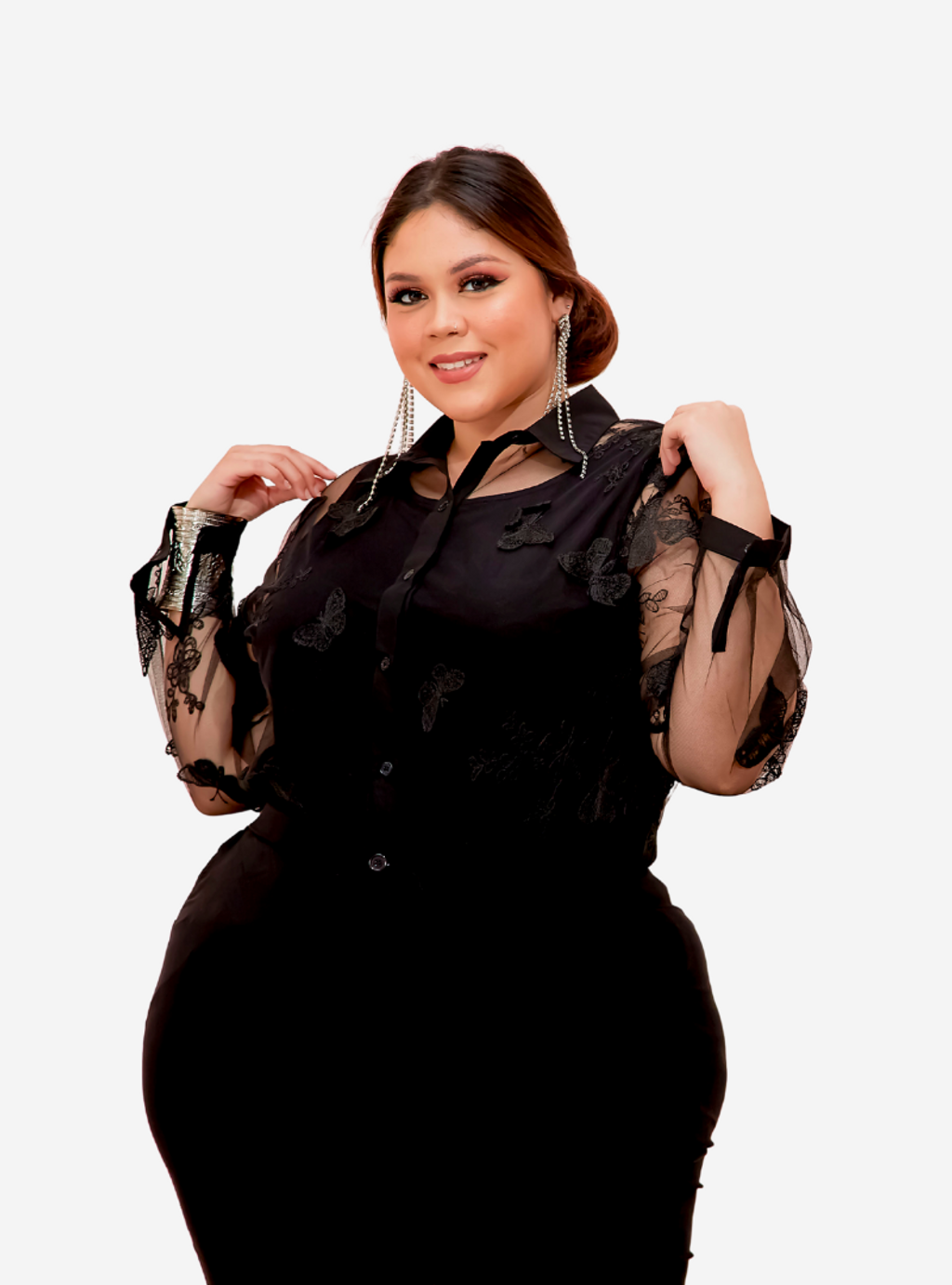 Curva Fabulous - Plus Size Ashley 3D Butterfly Shirt - CURVA FABULOUS INDONESIA - Shirts & Tops