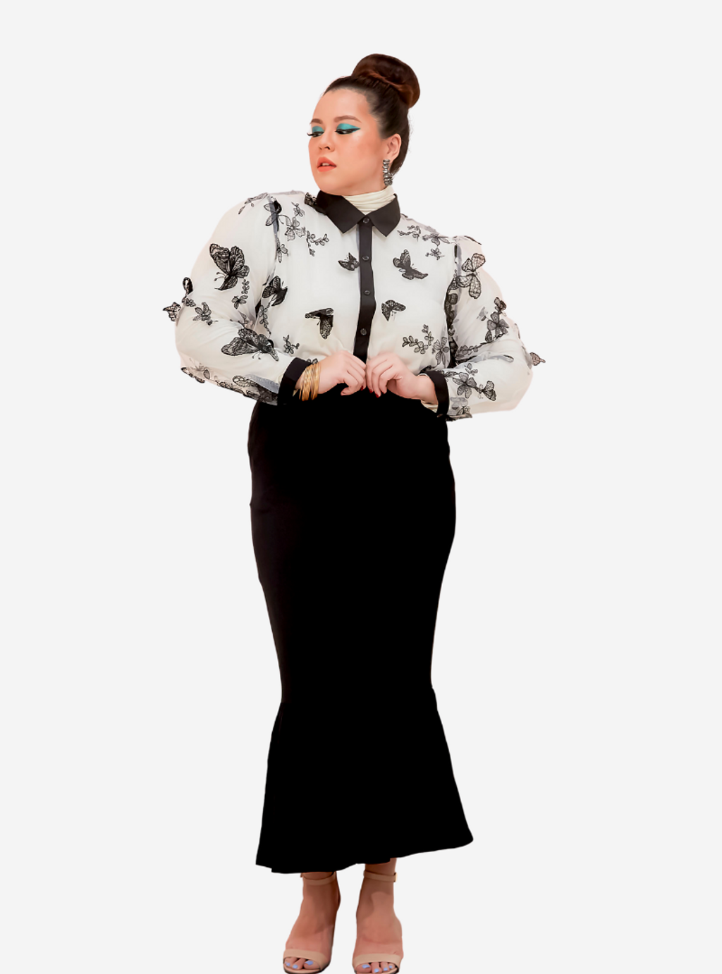 Curva Fabulous - Plus Size Ashley 3D Butterfly Shirt - CURVA FABULOUS INDONESIA - Shirts & Tops