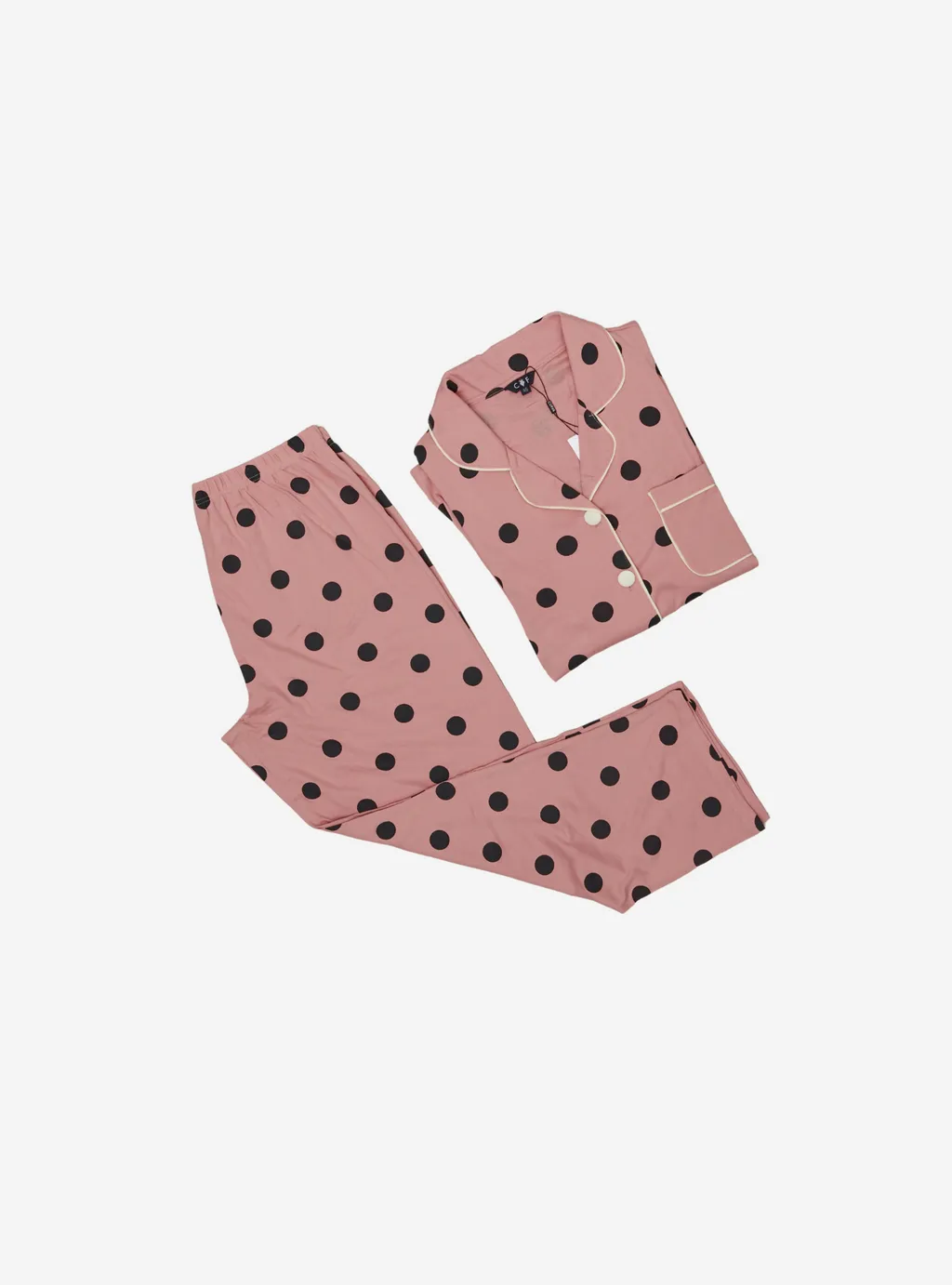 Curva Fabulous - Polka Dotted Premium Cotton Pyjamas - CURVA FABULOUS INDONESIA - Pajamas
