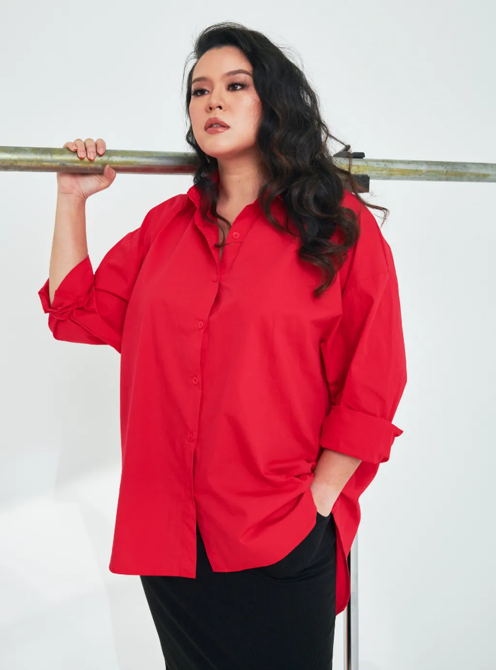 Kemeja Dropped Shoulder Oversize Shirt - Neon Palette