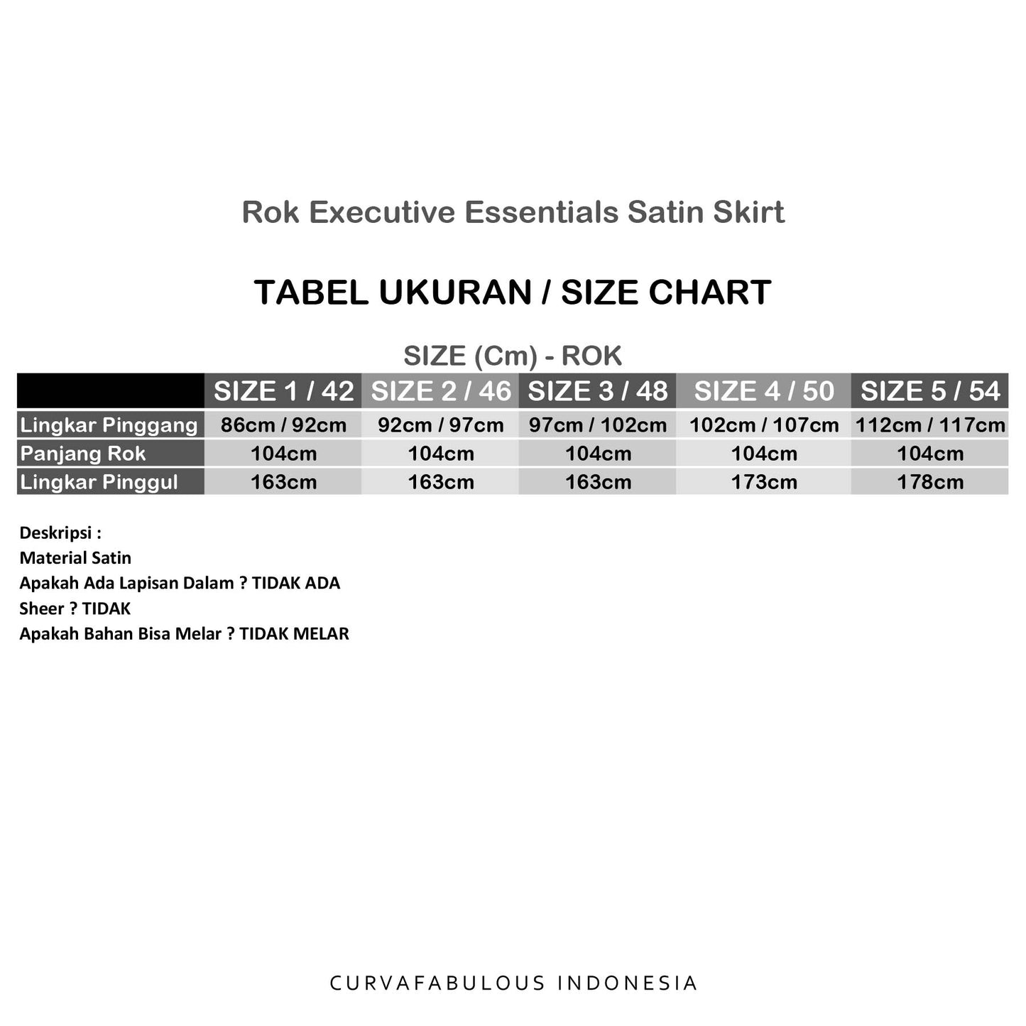 Rok Executive Essentials Satin Skirt