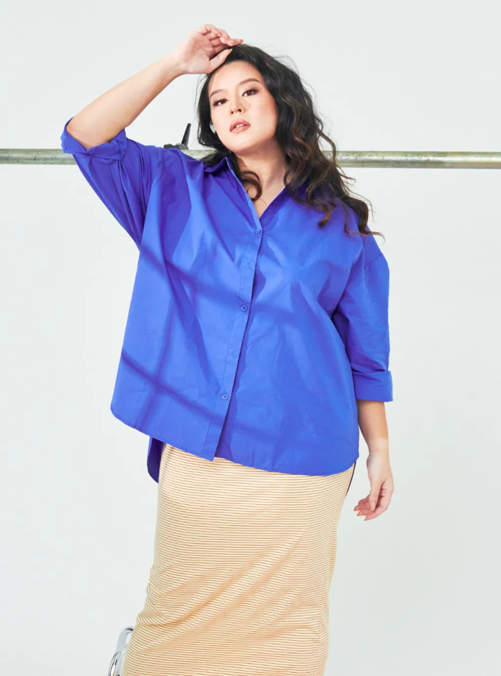 Kemeja Dropped Shoulder Oversize Shirt - Neon Palette