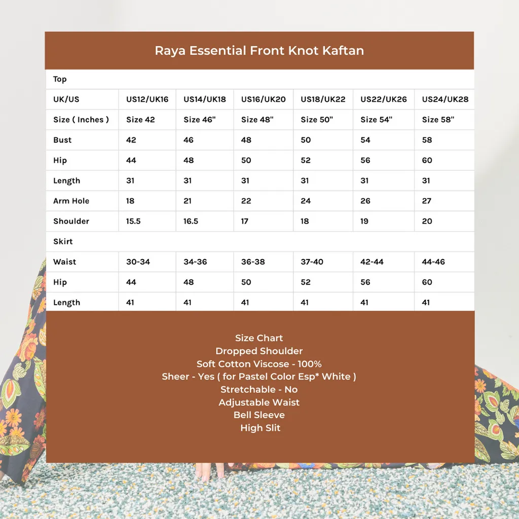 Kaftan Raya Essential Front Knot