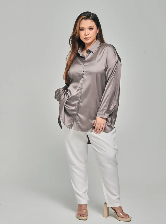 Kemeja Dropped Shoulder Shirts - Satin Series