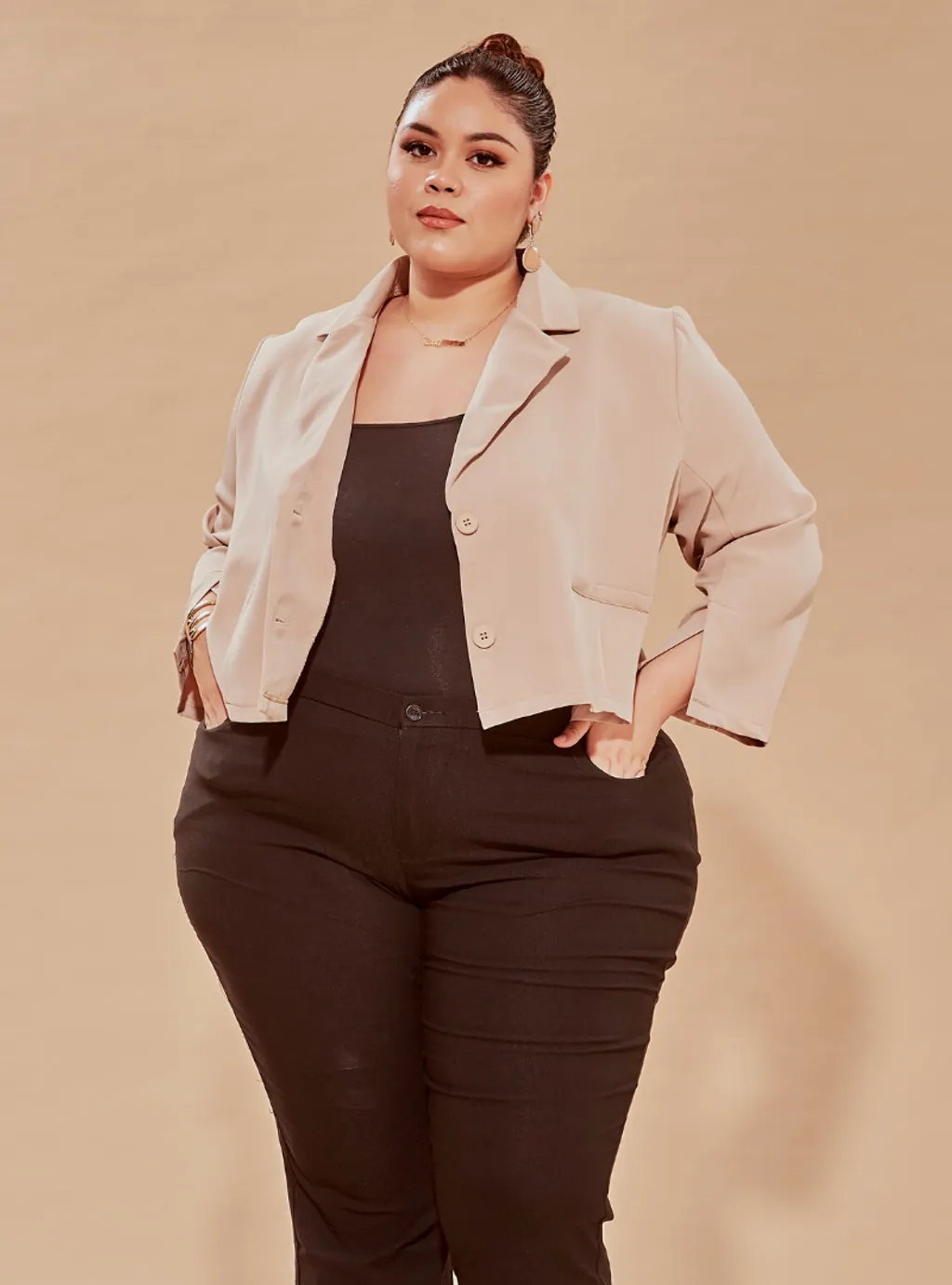 Curva Fabulous - Short Blazer - Nude Series - CURVA FABULOUS INDONESIA - Shirts & Tops