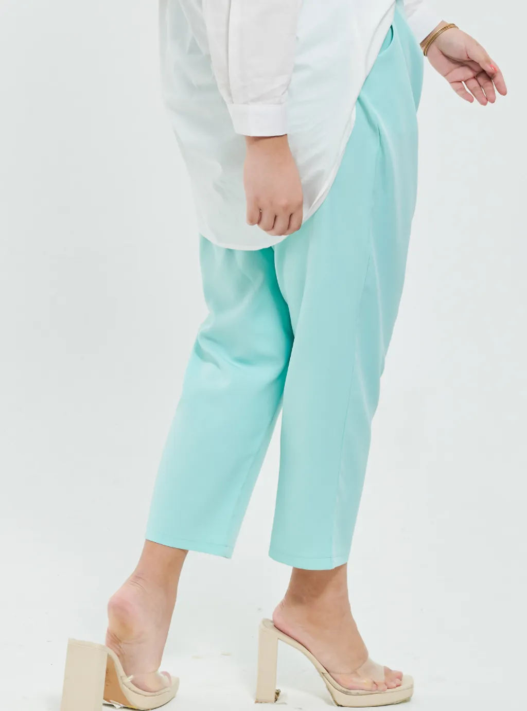 Skinny Tuxedo Pants - Green Palette