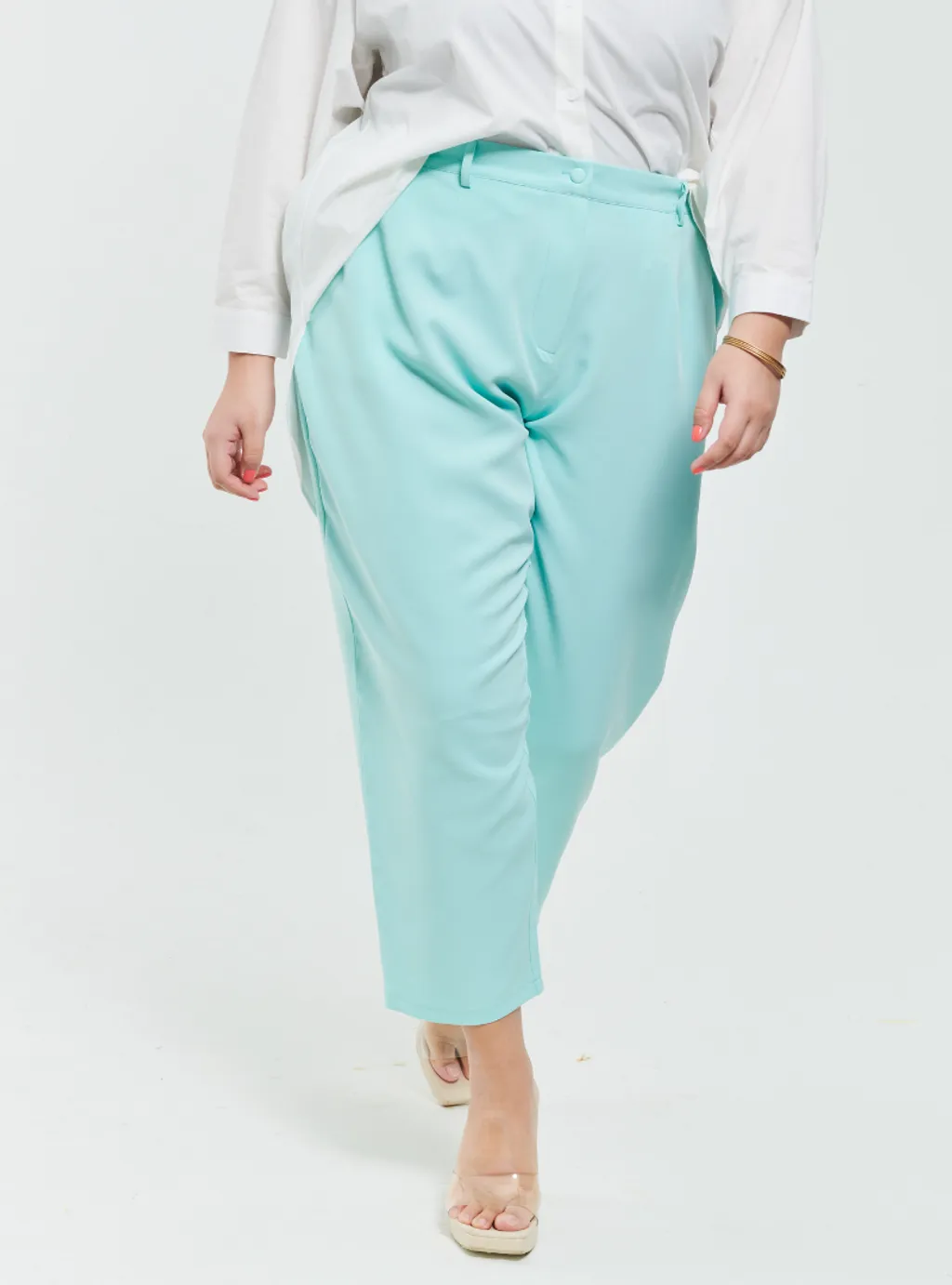 Skinny Tuxedo Pants - Green Palette