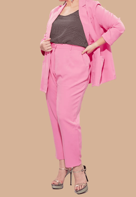 Curva Fabulous - Celana Skinny Tuxedo Pants - Nude Pink Series - CURVA FABULOUS INDONESIA -  - Pants